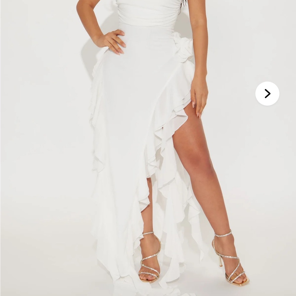White Ruffle Dress